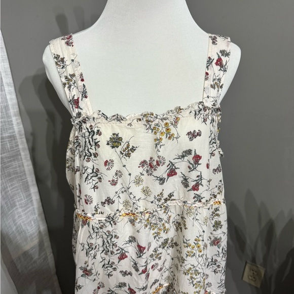 Max Studio Floral Dress 100% Cotton Size L - Picture 1 of 2